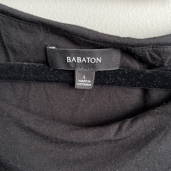 Aritzia Babaton ruched jersey dress size large stretchy - Picture 3 of 3